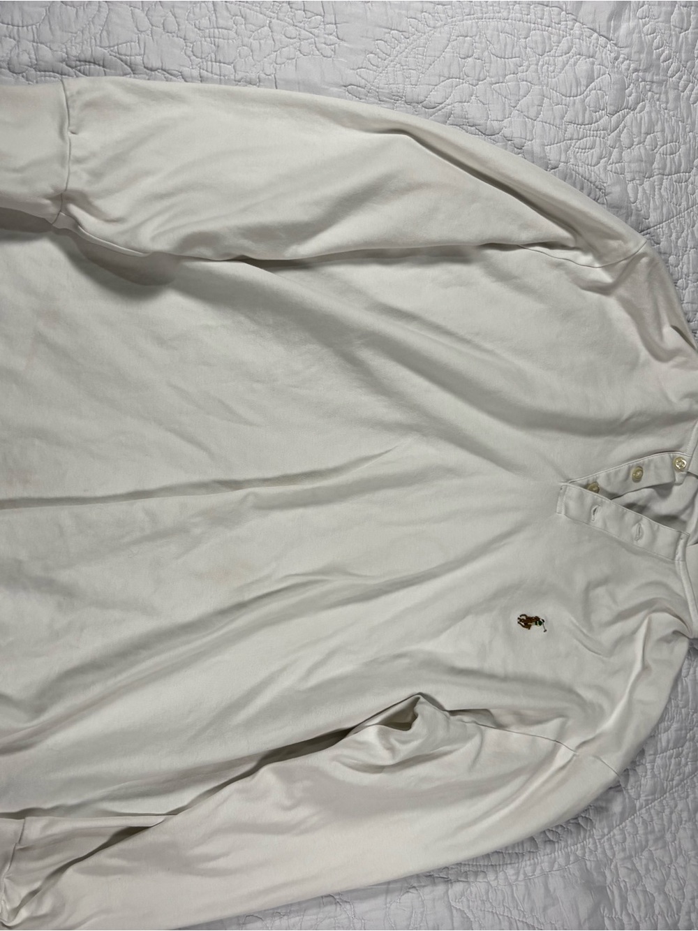 Ralph Lauren Kids White Polo Shirt Bottoms